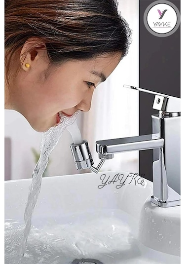 Yayke 720 Derece Dönebilen Tasarruflu Mutfak Lavabo Başlığı Krom