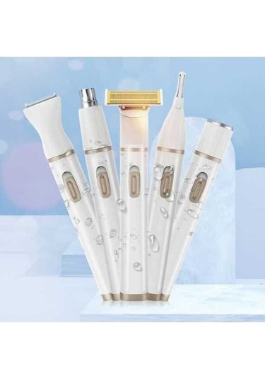 Pazly Suofeng Şarjlı Renkli Tüy Alma Makinesi - Yüz, Bacak, Burun, Kaş İçin Pratik 5'li Ağda Seti Çok Renkli