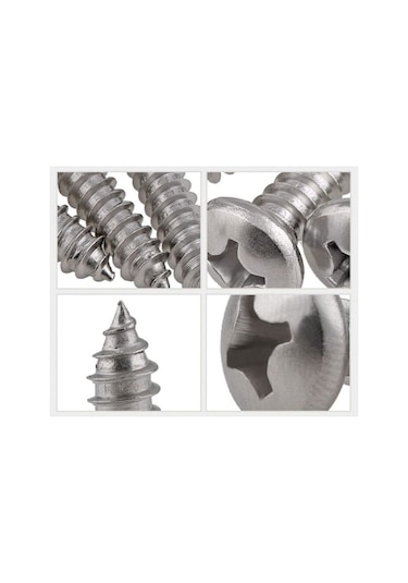 5-50 Adet Paslanmaz Çelik Phillips Çapraz Gömme Pan Başlığı Kendiliğinden Vuran Vidalar Ø1.4mm'den Ø6mm'ye, Uzunluk 3-100mm M4x60mm