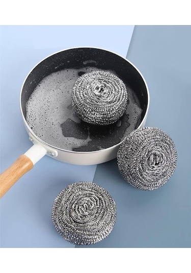 Novahub Paslanmaz Çelik 6'lı Sünger Seti - Tencere, Tava, Izgara Temizliği İçin Diğer