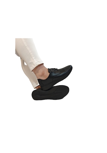 Voyager 9523 Siyah Hakiki Deri Bayan Ayakkabı Siyah