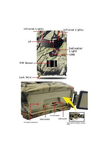 Prestigegoods Pr100 20mp Hd 1080p Kızılötesi Avcılık Kamerası Çok Renkli Çok Renkli