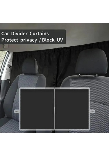 Xuweiwei Black Privacy Screen Araç Gizlilik Perdesi Bölme Perdesi