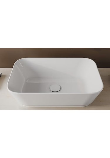 Geo 7425b003-0012 Dikdörtgen Çanak Lavabo, 60 Cm, Beyaz
