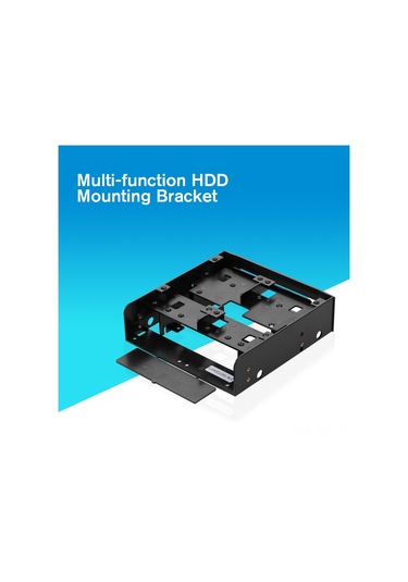 Xiyyadms Olmaster Mr-8801 5.25" Kasa Öğesi, 3 Adet 2.5" Veya 2 Adet 2.5"+1 Adet 3.5" Sabit Diski Tutabilir, 7-15mm Hdd Desteği, Hızlı Kurulum, Siyah Plastik Disk Rafı