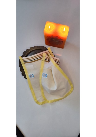 Eker-konfor Sarı Biyeli Cırtlı Kese-cırt Cırt Yapı-banyo Kesesi