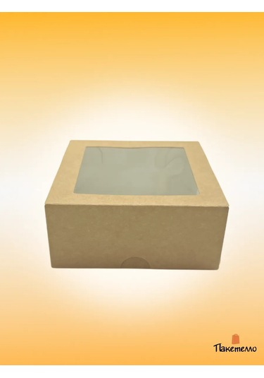Paketello Pencereli Kraft Kutu - 11x11x5 Cm, 20 Adet 287602612