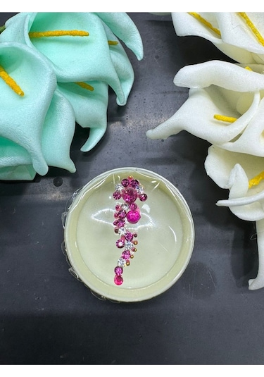 Yüz Taşı Face Gems Yapışkan Burun Parmak Hızma Model43 Pembe