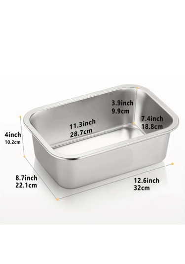 Ecronicword Büyük Paslanmaz Çelik Mama Kabı Büyük Köpek 3790 ML