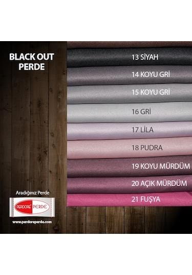 Perdore Blackout Karartma Perde Işık Geçirmeyen Perde Fon Perde