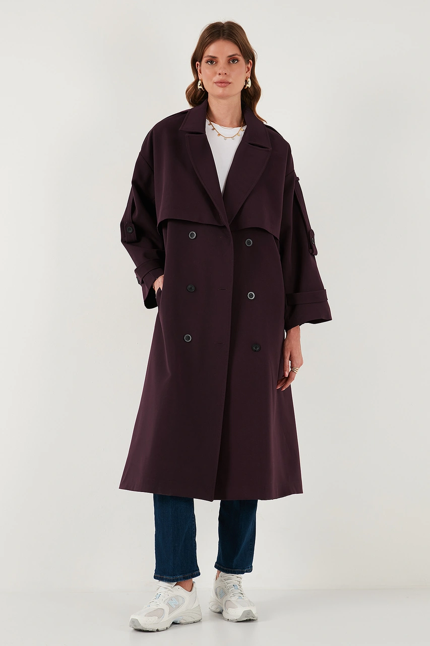 Lela Bayan Trençkot 6839476 Mürdüm Mürdüm