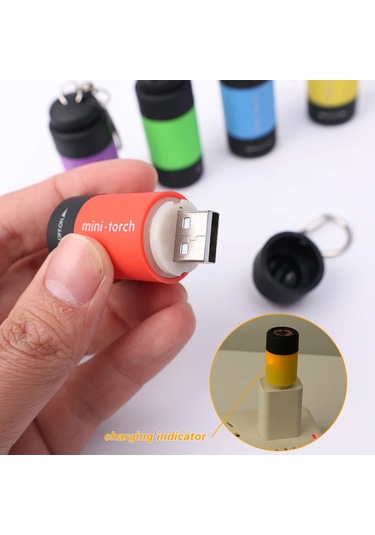 Dongjing Usb Şarj Edilebilir Led Çok Fonksiyonlu Güçlü Işık Cep Siyah