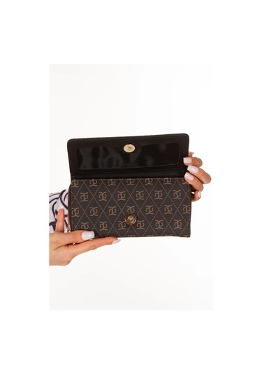 Tuldar Kadın Deri Desenli Telefon Kağıt Para Bölmeli Kartlık Ve Cüzdan Tul552 Kahverengi