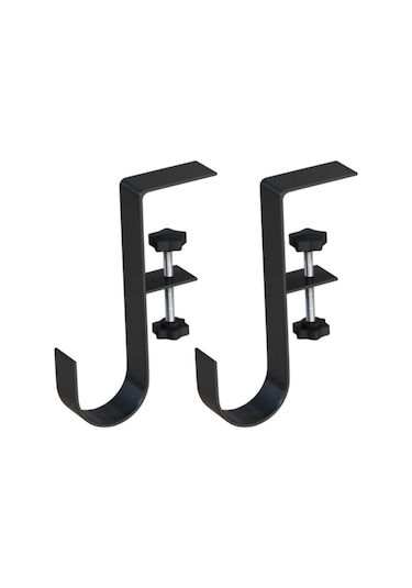 Suntek Yemek Masası Yatak Odası Çanta Askı Kancası Siyah 2 Parça Çok Renkli