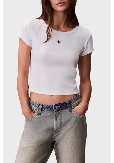 Calvin Klein Bayan T Shirt Lv047c200g Yaa Beyaz BEYAZ Calvin Klein Bayan T Shirt Lv047c200g Yaa Beyaz BEYAZ