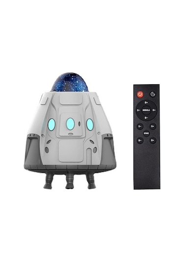 Uzay Kapsülü Yıldız Projektör Atmosfer Gece Lambası Yıldızlı Kuzey Işıkları Süsleme Dekorasyon Masa Lambası Fiş Usb Uzay Kapsülü Yıldız Projeksiyon Lambası