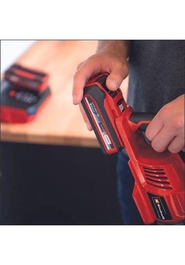 Einhell TE-SV 18Li Akülü Dikey Süpürge + Starter Kit 4.0 Ah Kırmızı