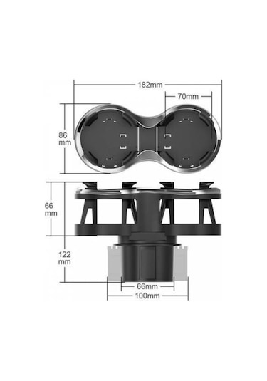 Ultra Kaliteli Oto Araç İçin Çift Bardak Tutucu İçecek Tutucu ,Ar (491743179)