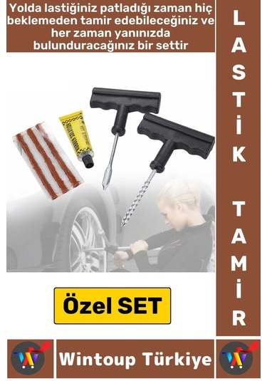 Premium Otomobil Kamyon Bisiklet Ticari Araç Motorsiklet Yama Tamir Acil Durum Lastik Tamir Seti