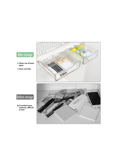 2 Adet Çekmece, Çalışma Masası Altında, Kendinden Yapışkanlı