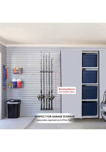 Kosona Mavi 10 Adet Olta Depolama Rafı - Eva Köpük Döşemeli Plastik Olta Tutucu Kolay Kurulum Mavi