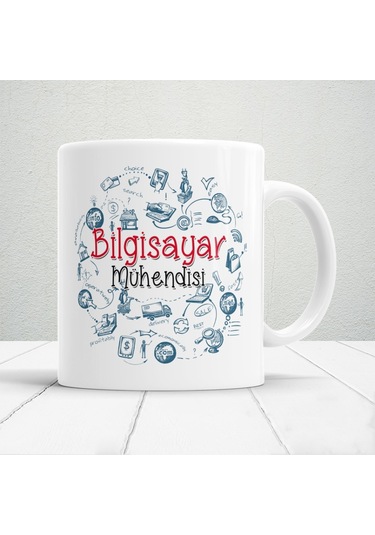 Bilgisayar Mühendislerine Özel Hediyelik Baskılı Kupa Beyaz