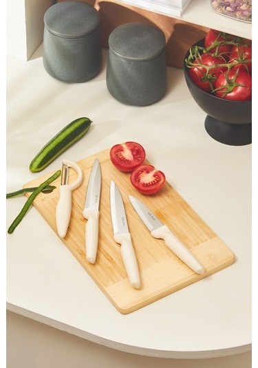 Dr. Inox 4 Parça Bıçak Seti Bej