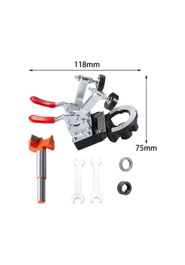 Danrimaoyi Ev Marangoz Için Menteşe Deliği Bulucu Jig 35mm Açık
