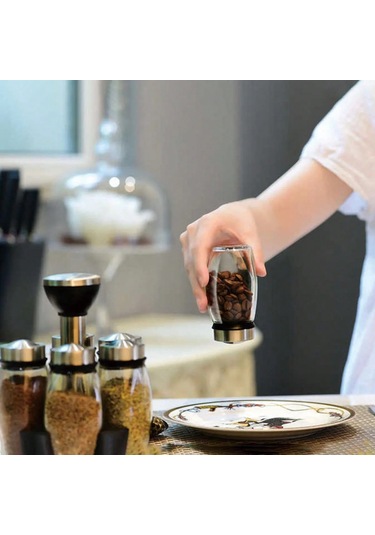 7 Adet Çeşni Şişesi Dönen Taban Çeşni Şişesi Paslanmaz Çelik