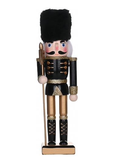 Karaca Home New Year Yılbaşı Nutcracker With Black Hat 25 Cm 153.09.01.1830