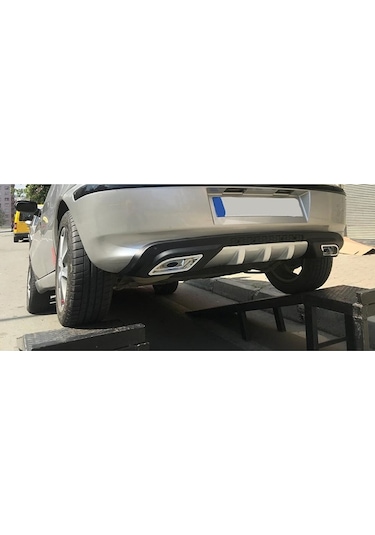Opel Astra H Uyumlu Body Kit Difüzör 2 Çıkış Gri Kare
