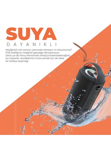 Moodix Kı23ks162 Bluetooth Hoparlör Siyah 10w 2 Ipx6 Suya Dayanıklı