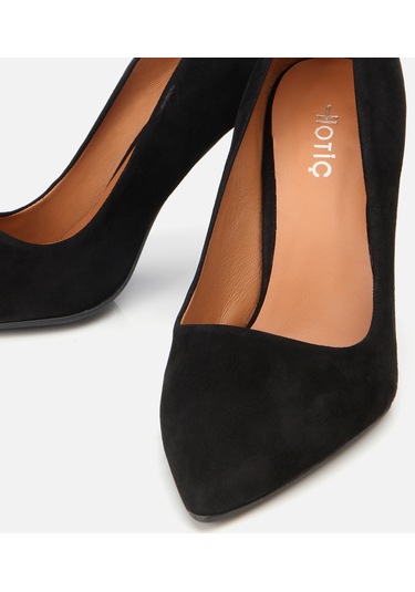Hotiç Kadın Süet Deri Siyah Stiletto 01ayh311550a100 Siyah