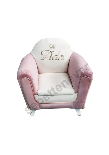 Isme Özel Şeritli Çocuk Koltuğu Karışık Renkli (324111036) Açık Pembe