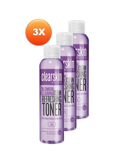 Avon Akneye Meyilli Ciltler İçin Tazeleyici Tonik 3 x 100 ML