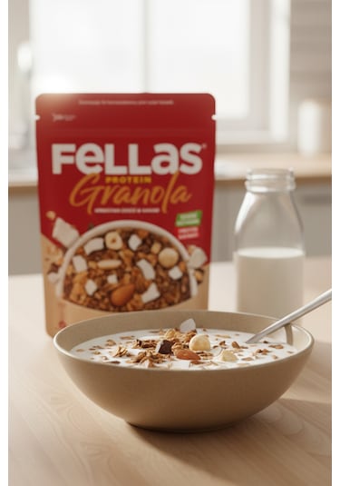 Fellas Protein Granola - Hindistan Cevizi & Kakao 270 G - 3'lü Paket