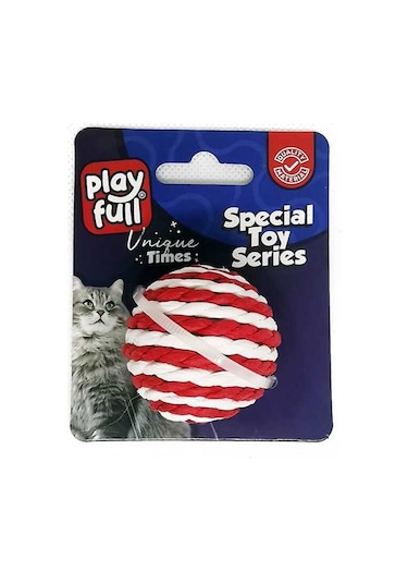 Playfull Hasır Top Kedi Oyuncağı 4 Cm
