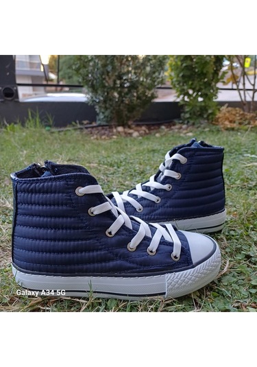 Scarpe Magiche Elyaflı Paraşüt Model Kız Çocuk Ayakkabısı 31-35 Numara Arası Işıksızdır Lacivert