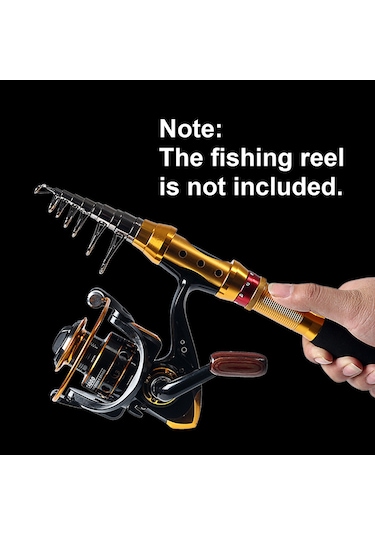 Vkemall Olta Teleskopik Olta Kamışı Taşınabilir Küçük Kısa Olta Kamışı-21 Gümüş