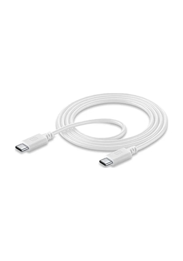 Cellular Line USBDATAC2C5A1MW USB Cable 5A 45 W 1.2 M Şarj Ve Data Kablosu Beyaz