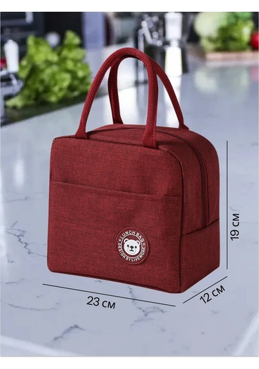 Miralhome Öğle Yemeği İçin Termal Çanta 290464574 Kırmızı