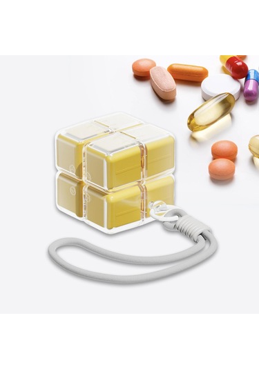 Suntek Seyahat Için Çok Yönlü İlaç Kutusu, Çanta Ve Sırt Sarı