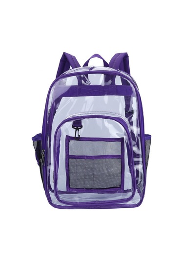 Yaozixa Üçlü Siyah Transparan Pvc Çanta Seti - Öğrencilik İçin Büyük Kapasiteli双肩包 - Günlük Kullanım Kolaylıkları Şeffaf