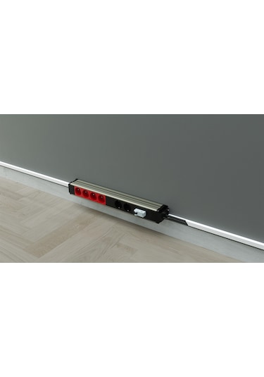 Metalline® Büro-line Sıva Üstü Bürotik Priz Kutusu Usb - Şampanya