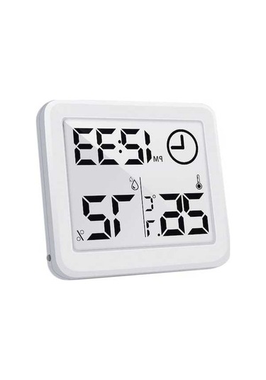 Supermarket1 Mini Abs Beyaz Dijital Oda Termometre Ve Nemölçer -10 C/+70 C, Pil Dahil - %20-99% Rh