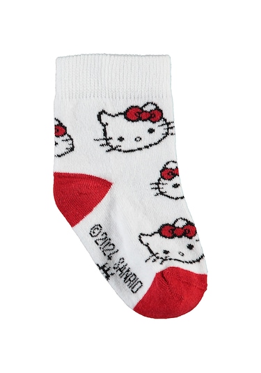 Hello Kitty Kız Çocuk 3'lü Soket Çorap Kırmızı 09a83414624w1