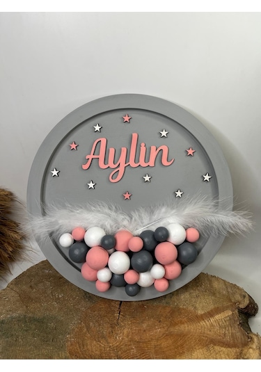 Bebek Kapı Süsü-çocuk Kapı Süsü-bubble Kapı Süsü Beyaz - Pembe