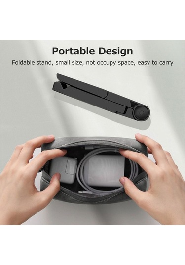 Pazly Ayarlanabilir Telefon Ve Tablet Standı - Katlanabilir, Hafif, Çok Amaçlı, Siyah/beyaz/mavi/pembe/sarı, 18,5x3,1x2,3 Cm, 85 G