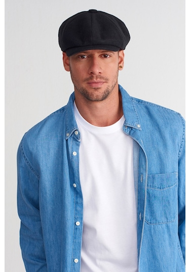 Erkek Siyah Kasket Baretta Peaky Blinders Şapka