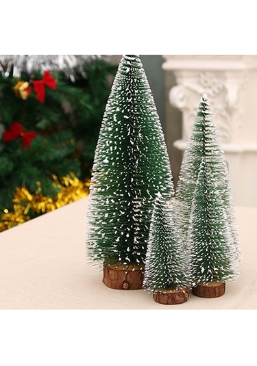 Dofolink Küçük Noel Ağacı 30cm, Ahşap Tabanlı, Beyaz Sedir Deseni, Noel/parti Dekorasyonu, Festivite Atmosferi Oluşturucu Hediyelik